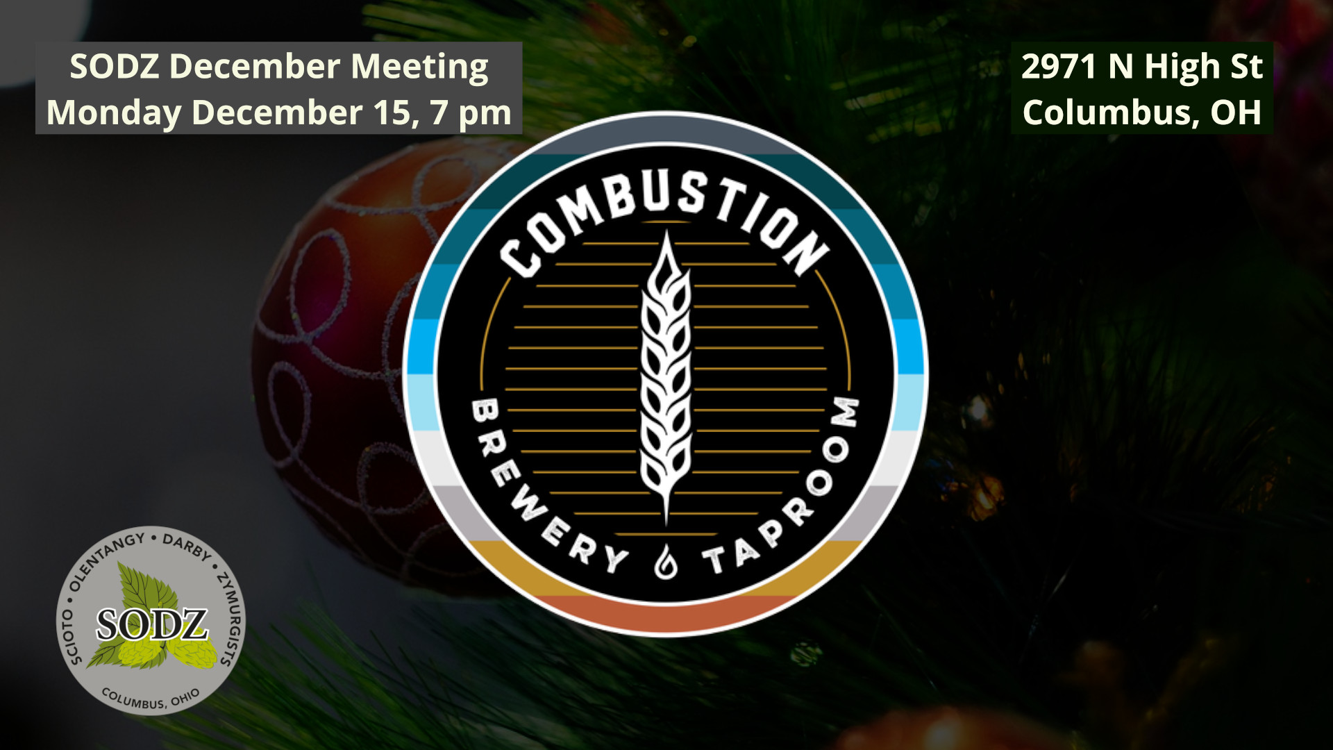 SODZ Dec 2025 Mtg Annoucement - Combustion Brewing